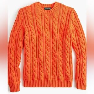 J.Crew Always Cable-Knit Crewneck Cotton Sweater Size Large NWT